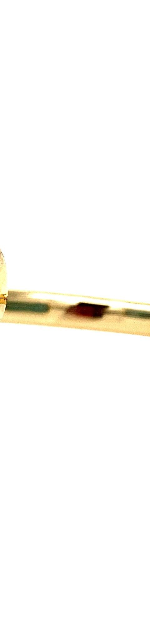 Vintage 18K Gold Bangle with Ceramic and Diamond